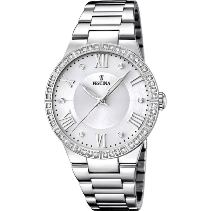 Festina Armbanduhr Damen Trend F16719 1, Analoguhr, 36,8 mm, silber