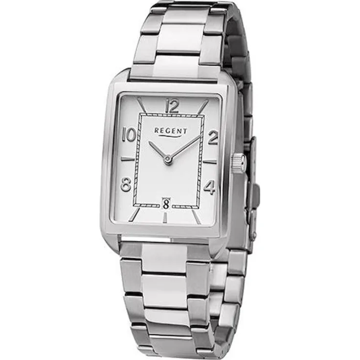Regent Armbanduhr Herren Chronograph F 1290, Analoguhr, silber