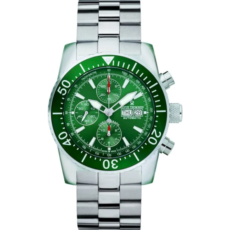 Revue Thommen Armbanduhr Herren Chrono Automatik Diver 17030.6132, Chronograph, 45 mm, silber – Bild 1