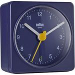 Braun Classic BC02R Wecker, Quarzuhrwerk, analog, Crescendo-Alarm, blau