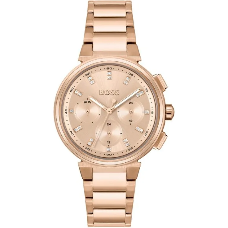 Boss Armbanduhr Damen Quarz One Women 1502678, Quarzuhr, 38 mm, roségold