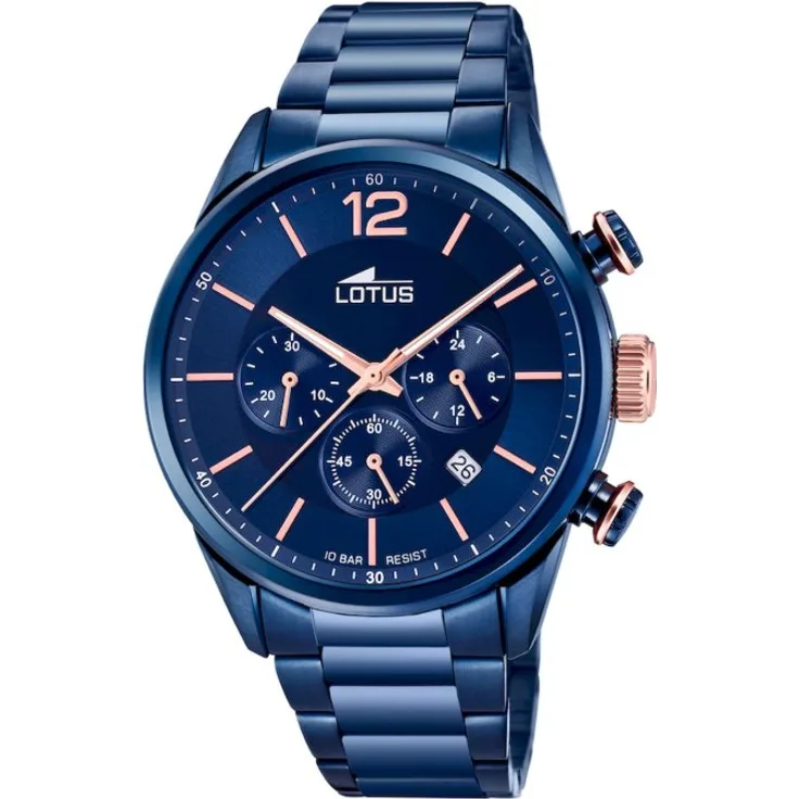 Lotus Armbanduhr Herren Chronograph 18680 2 Chronograph, Quarzuhr, blau
