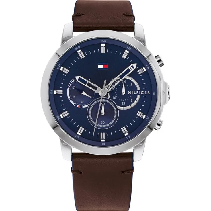 Tommy Hilfiger Armbanduhr Herren Jameson 1791797, Quarzuhr, 46 mm, braun