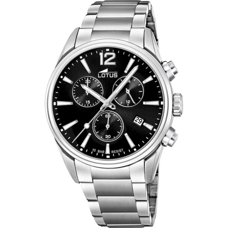 Lotus Armbanduhr Herren Chronograph 18690 3 Chronograph, Quarzuhr, 36 mm, silber