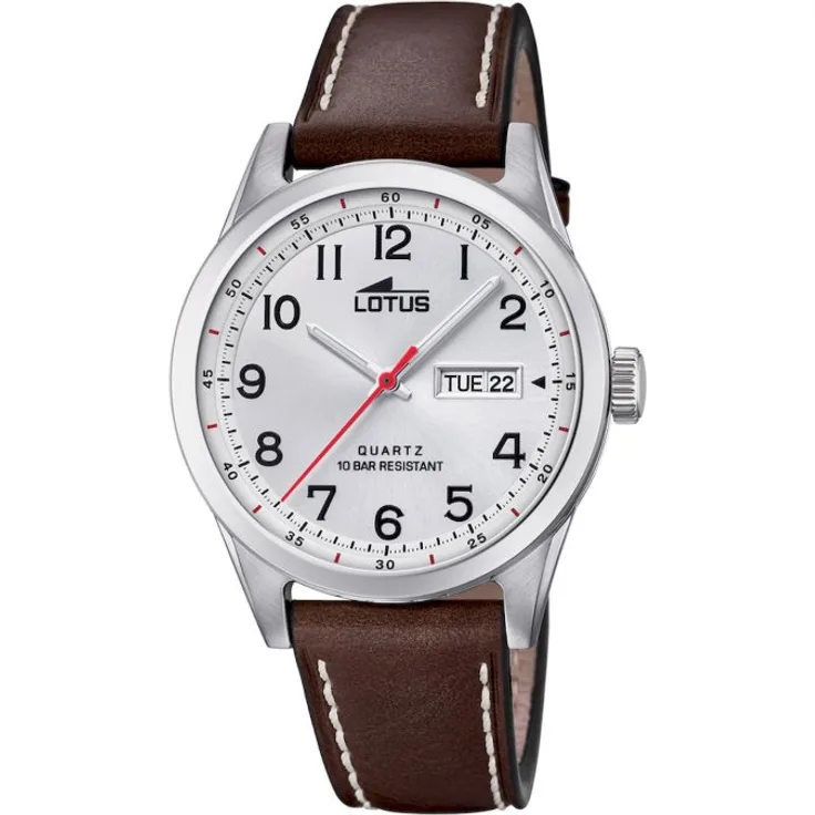 Lotus Armbanduhr Herren Chronograph 18671 1 Stahlband Klassisch, Quarzuhr, 42 mm, braun