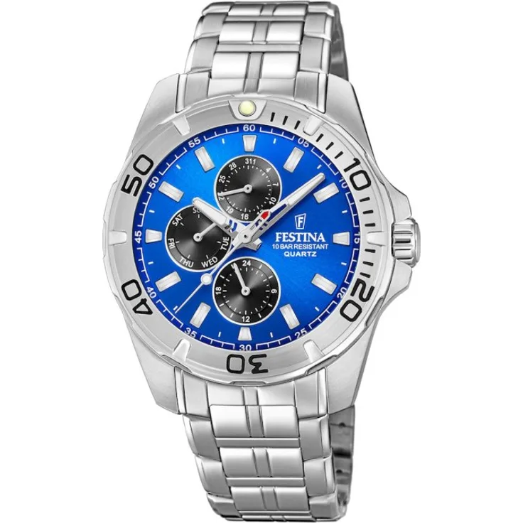 Festina Herren Uhr F20445/4 Edelstahl Multifunktion