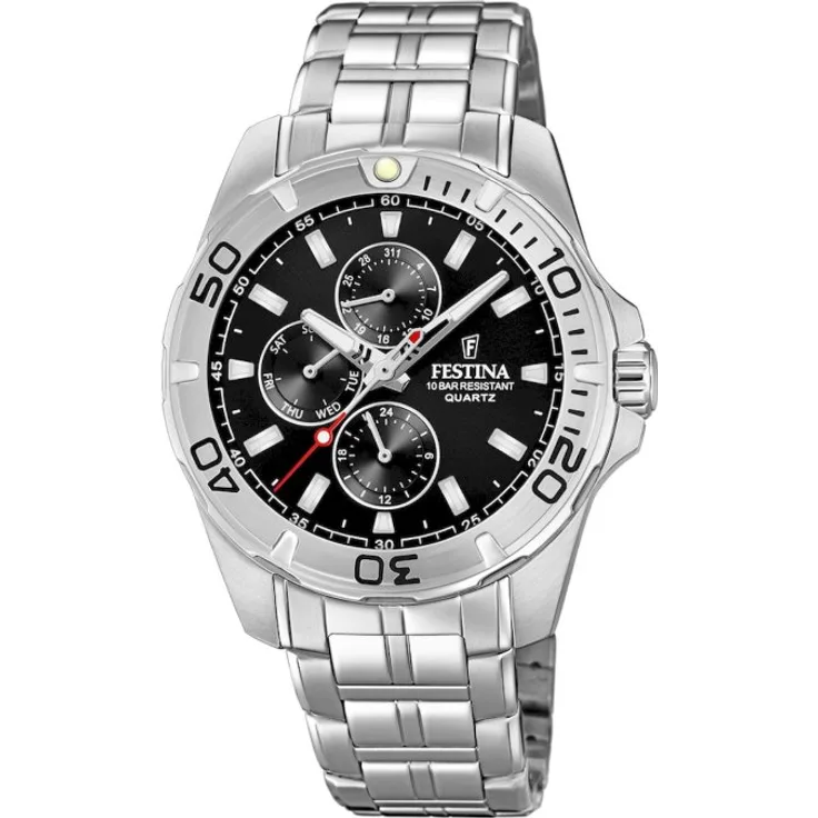 Festina Herren Uhr F20445/3 Edelstahl Multifunktion