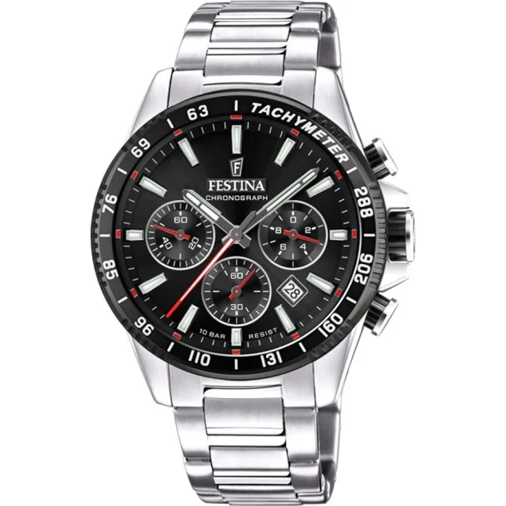 Festina Herren Uhr F20560/6 Chronograph Edelstahl mit Datumsanzeige