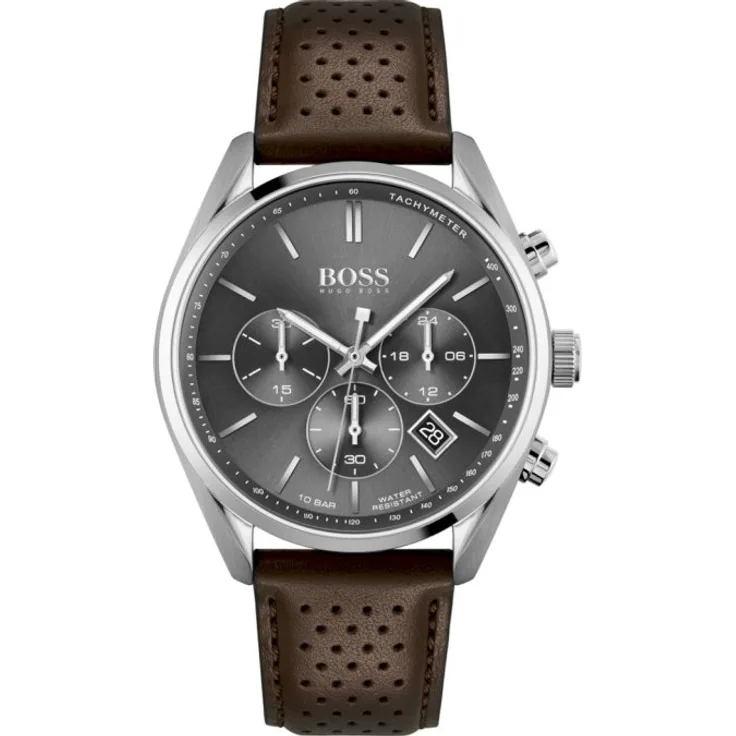 Boss Black Armbanduhr Herren Chronograph 1513815 Champion, Quarzuhr, 44 mm, braun