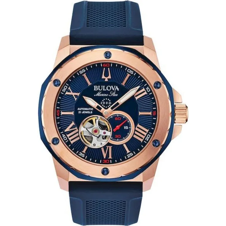 Bulova Herren Armbanduhr 98A227 Marine Star Automatic