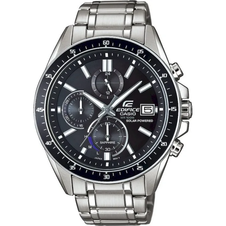 Casio Armbanduhr Herren Chronograph EFS S510D 1AVUEF EDIFICE, Analoguhr, 52 mm, silber
