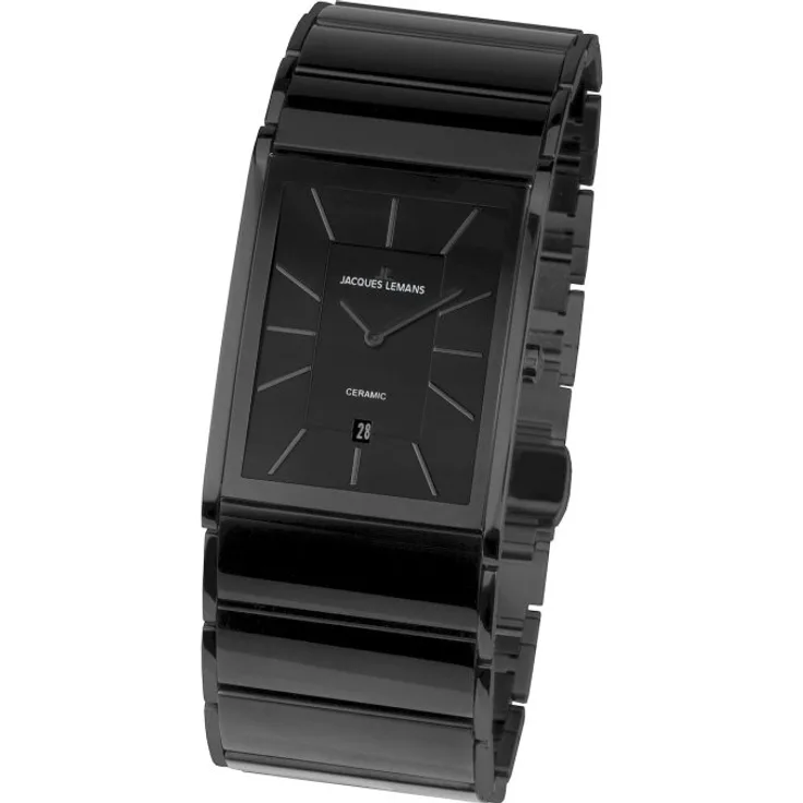 Jacques Lemans Armbanduhr Herren Chrono Dublin High Tech 1 1939C, Analoguhr, 28 mm, schwarz