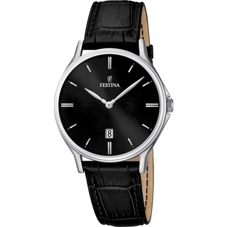Festina Armbanduhr Herren Chronograph Klassik F16745 5, Analoguhr, 39 mm, schwarz