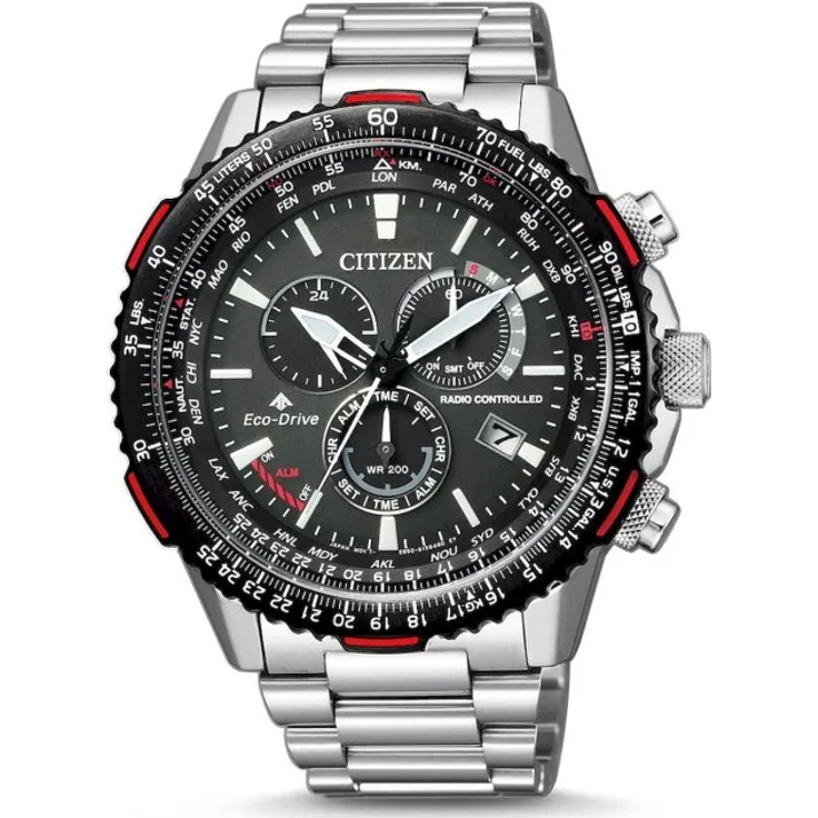 Citizen Armbanduhr Herren Chronograph CB5001 57E Chronographen Funkuhren, Funkuhr, 47 mm, silber