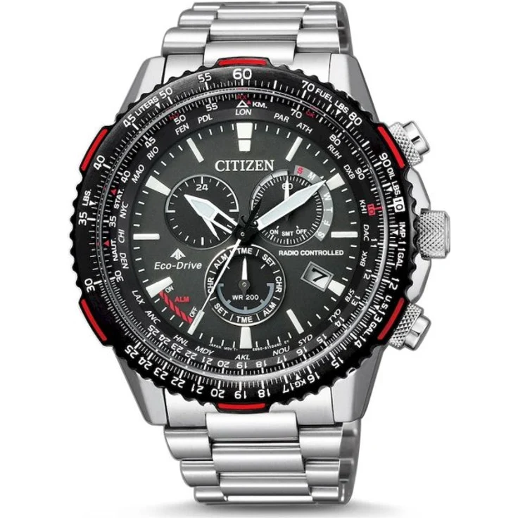 Citizen Armbanduhr Herren Chronograph CB5001 57E Chronographen Funkuhren, Funkuhr, 47 mm, silber – Bild 1