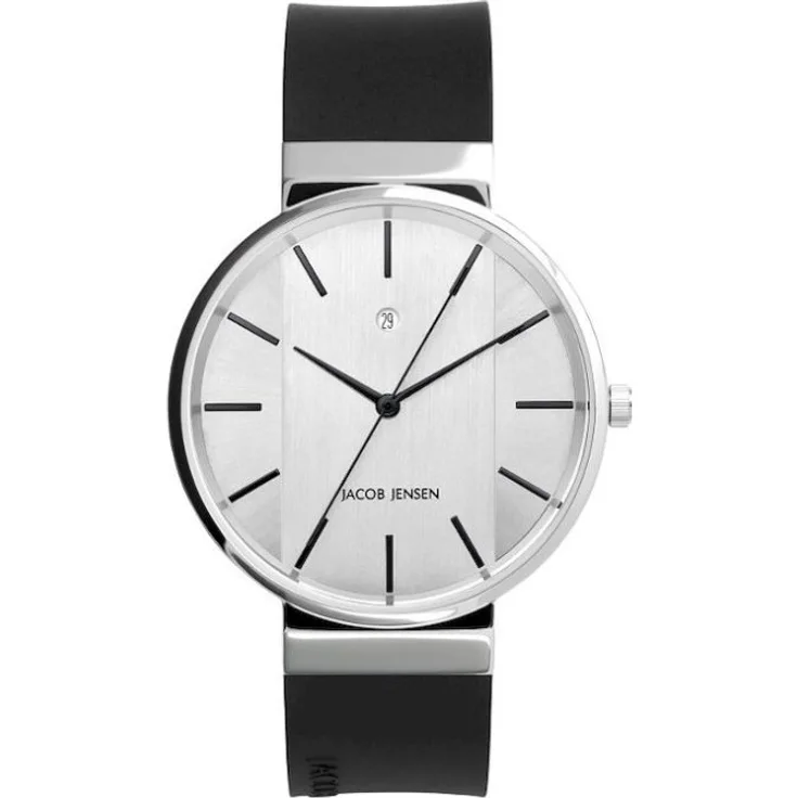 Jacob Jensen Armbanduhr Herren Chronograph 707, Analoguhr, 39 mm, schwarz