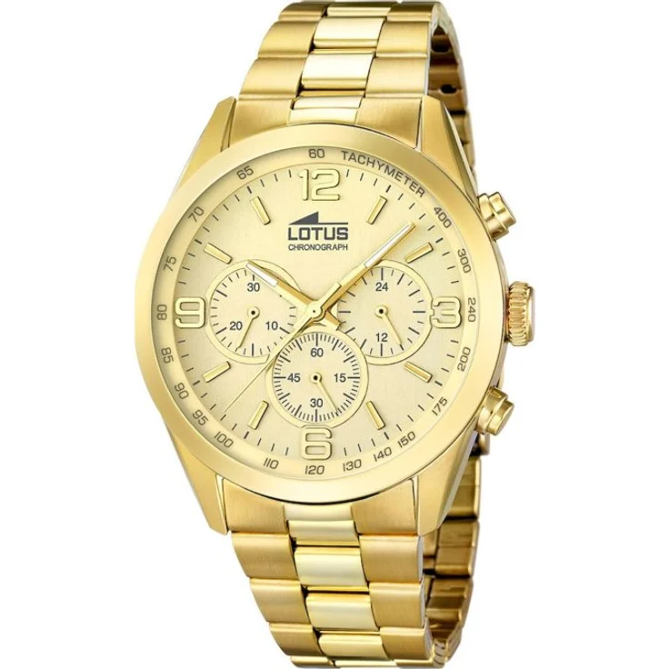 Lotus Armbanduhr Herren Chronograph Sport Minimalist 18153 2, Quarzuhr, gelbgold – Bild 1