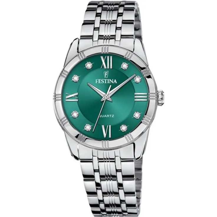 Festina Armbanduhr Damen Quarz Mademoiselle F16940 F, Quarzuhr, 32 mm, silber