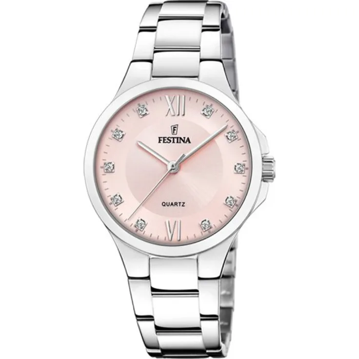 Festina Damen Uhr F20582/2 Mademoiselle Edelstahl, Schmucksteine