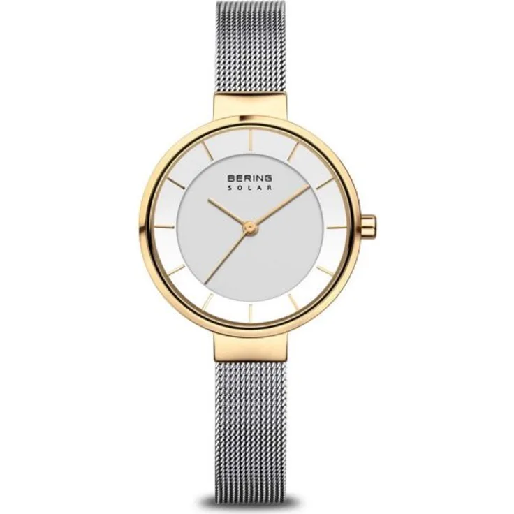 Bering Armbanduhr Damen Solar 14631 024, Quarzuhr, 31 mm, silber