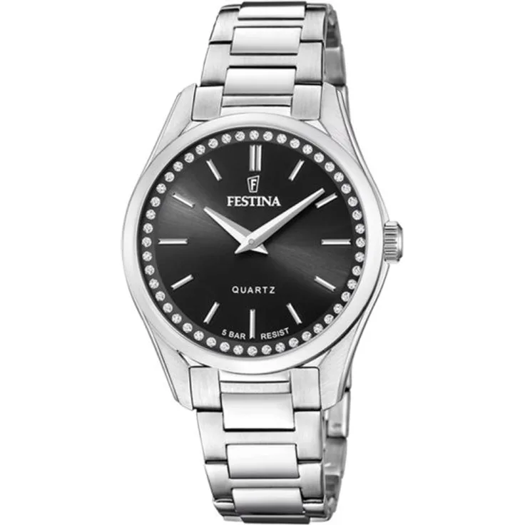 Festina Damen Uhr F20583/4 Edelstahl, Schmucksteine
