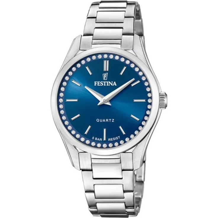 Festina Armbanduhr Damen Quarz Mademoiselle F20583 3, Quarzuhr, 35,5 mm, silber