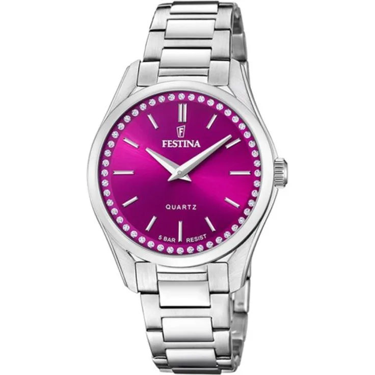 Festina Damen Uhr F20583/2 Edelstahl mit Schmucksteinen