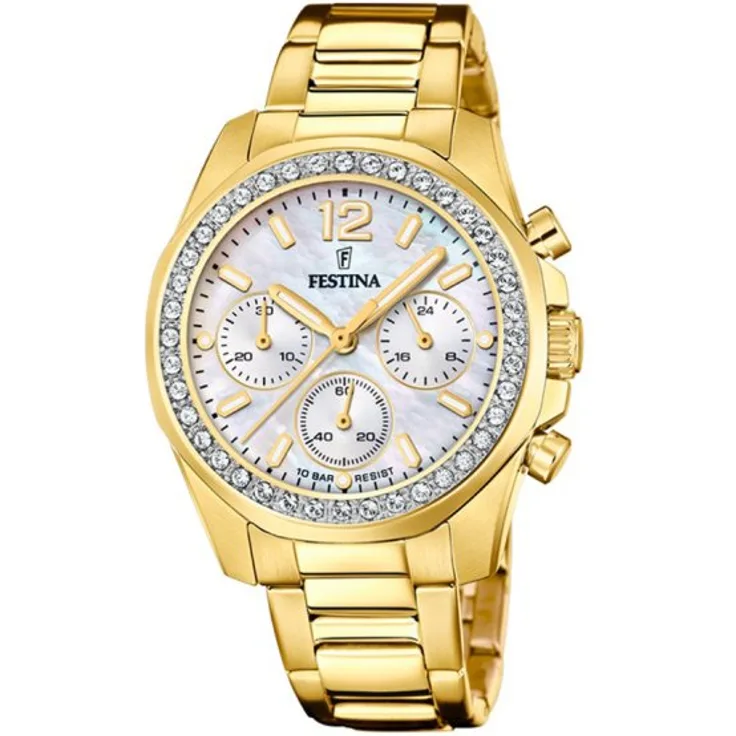 Festina Damen Uhr F20609/1 Boyfriend, Rainbow, perlmutt, Edelstahl
