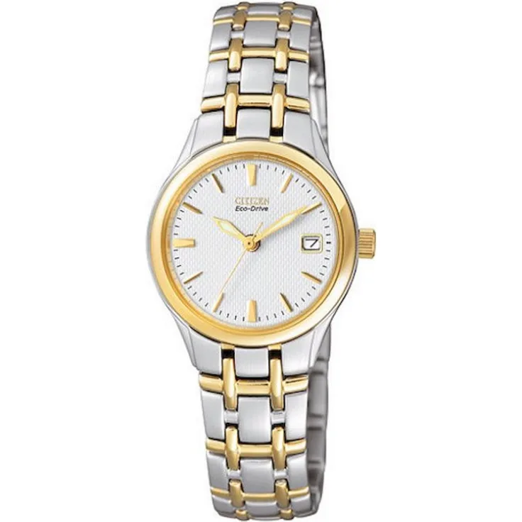 Citizen Armbanduhr Damen Elegant Eco Drive EW1264 50A, Analoguhr, 25 mm, bicolor