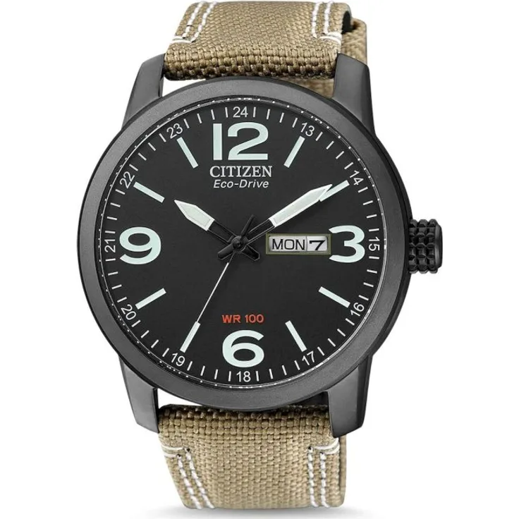 Citizen Armbanduhr Herren Chronograph Sports BM8476 23EE, Analoguhr, 42 mm, beige