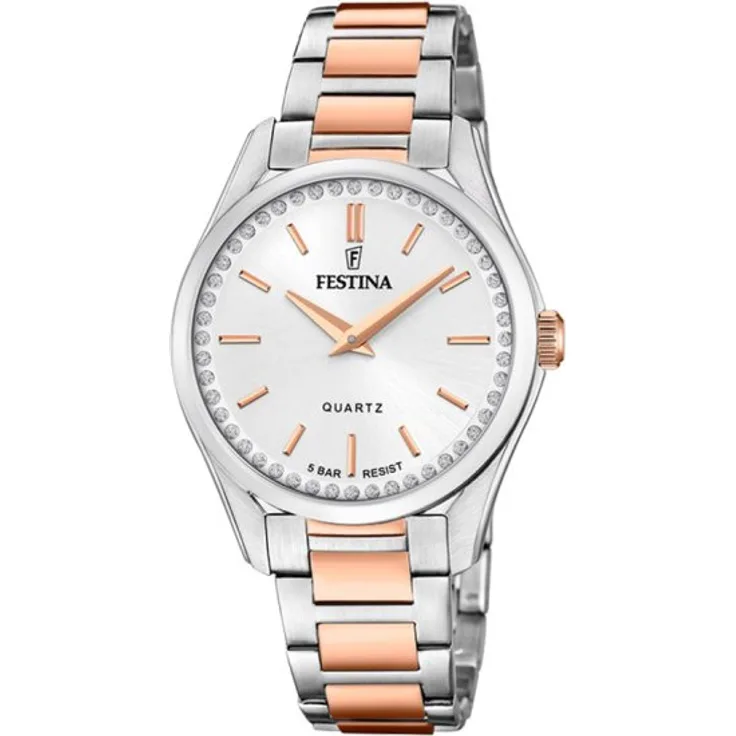 Festina Damen Uhr F20620/1 Edelstahl bicolor Quarz