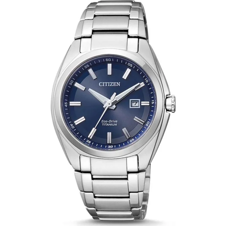 Citizen Armbanduhr Damen Eco Drive Super Titanium EW2210 53L, Analoguhr, 34 mm, silber