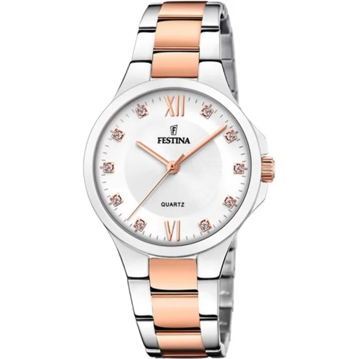 Festina Damen Uhr F20612/1 Edelstahl mit Schmucksteinen