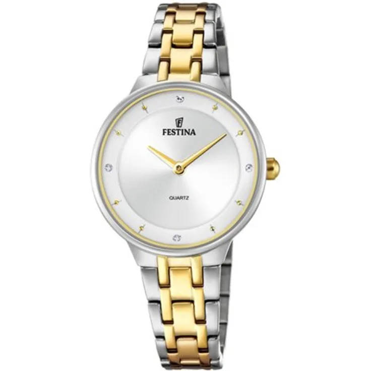 Festina Armbanduhr Damen Quarz Mademoiselle F20625 1, Quarzuhr, 30,5 mm, bicolor