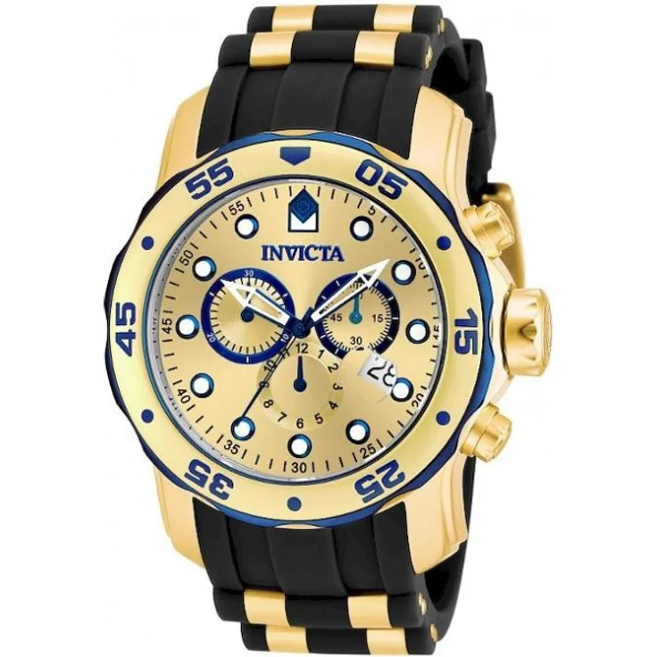 Invicta Armbanduhr Herren Chronograph Pro Diver Chronograph 17887, Quarzuhr, 48 mm, mehrfarbig
