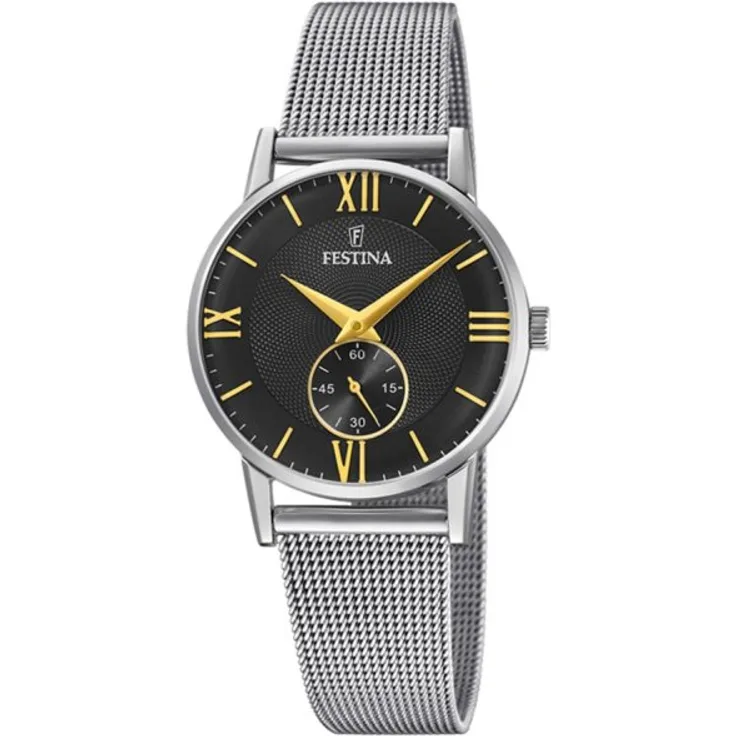 Festina Armbanduhr Damen Quarz Retro F20572 4, Quarzuhr, 29 mm, silber