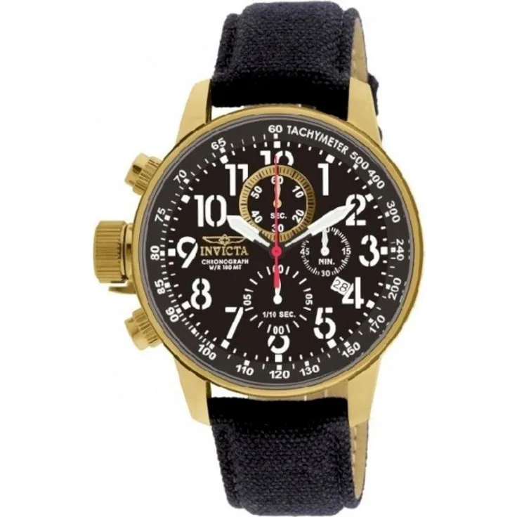 Invicta Armbanduhr Herren Chronograph 1515 I FORCE, Quarzuhr, 46 mm, schwarz