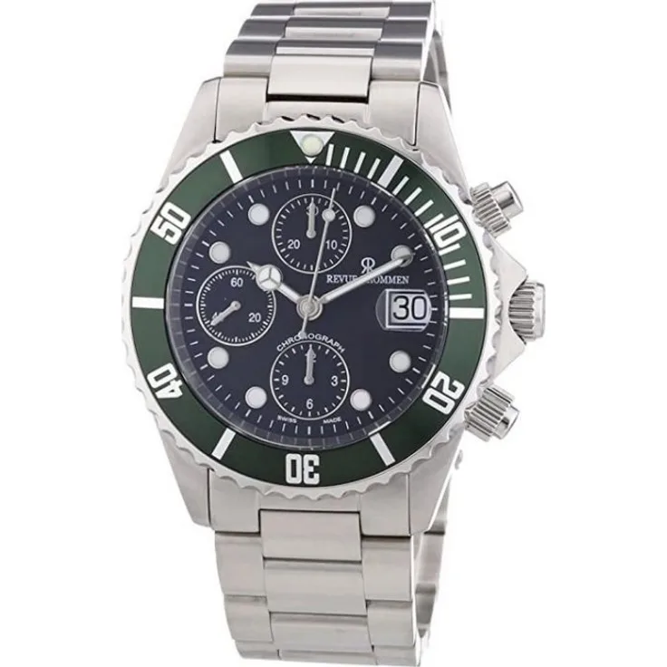 Revue Thommen Armbanduhr Herren Chronograph Automatik 17571.6134, Chronograph, 42 mm, silber
