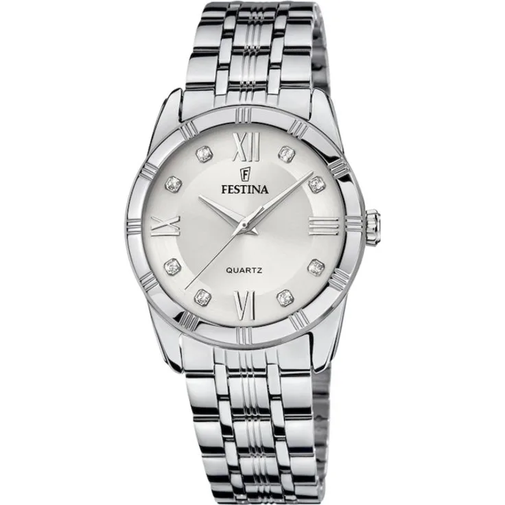 Festina Damen Uhr F16940/A Edelstahl mit Schmucksteinen