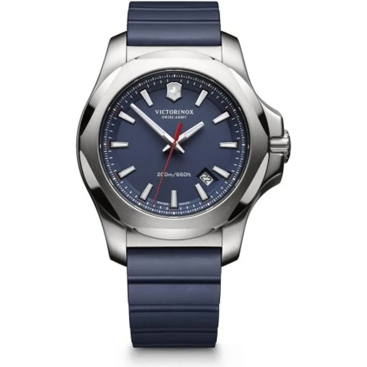 Victorinox Armbanduhr Herren Quarz Timegear I.N.O.X. 241688.1, Quarzuhr, 43 mm, blau
