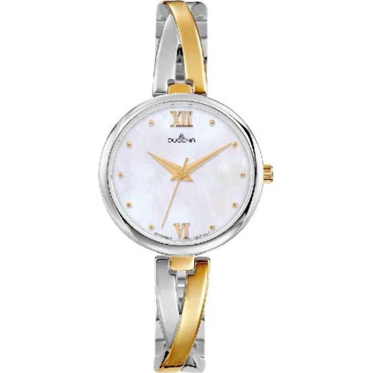 Dugena Armbanduhr Damen Schmuckband 4460668, Analoguhr, 30 mm, bicolor