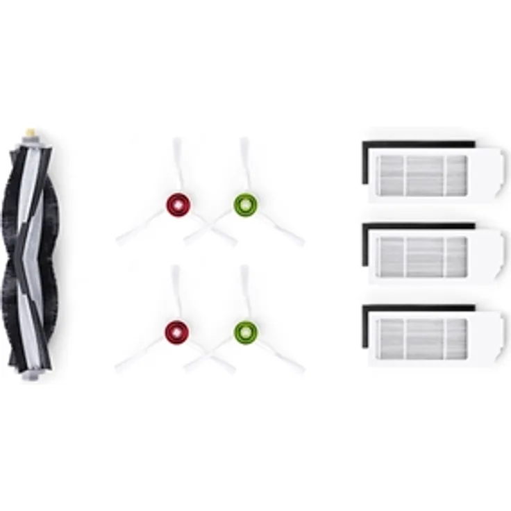 Ecovacs Service Kit D-KT01-0022 1x Main Brush 2x Side Brushes (White) 3x High Efficiency Filters Suitable for DEEBOT T10 Family