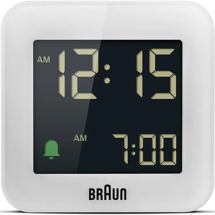 Braun BC08W Klassik digitaler Wecker, weiß
