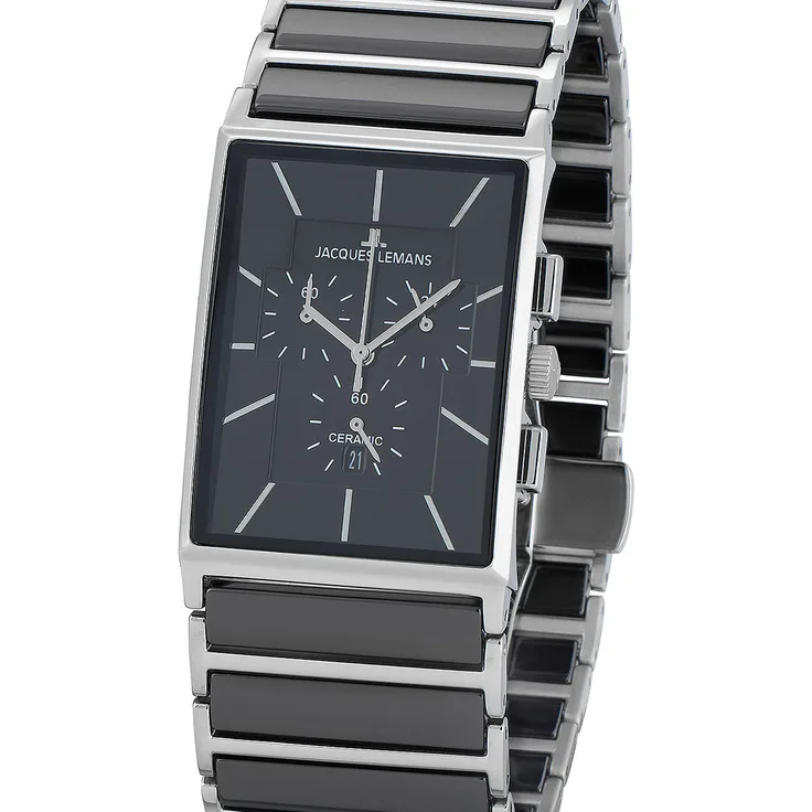 Jacques Lemans 1 1900A York Keramik Herren 32mm 5ATM