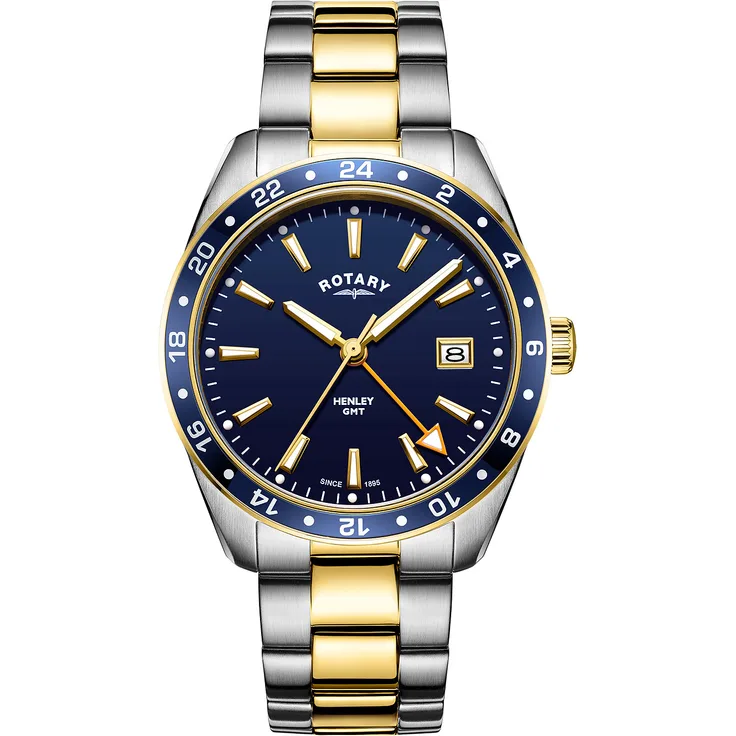 Rotary GB05296/05 Henley GMT Herren 40mm 10ATM