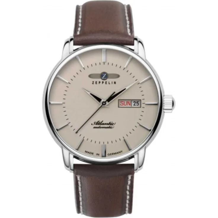 Zeppelin Atlantic Automatikuhr 8466 5 Lederband 40 mm