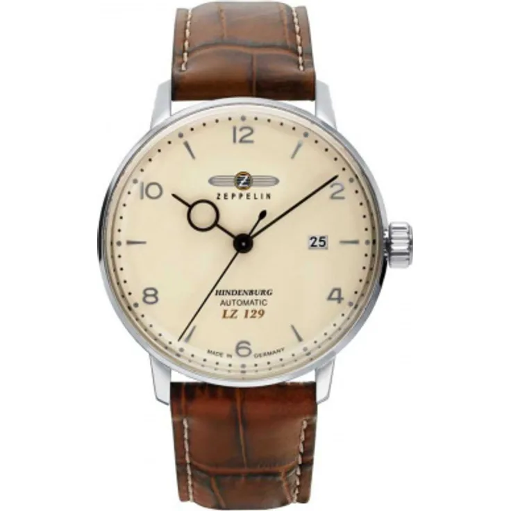 Zeppelin Hindenburg LZ129 Automatik Fliegeruhr 8062 5 Lederband 40 mm