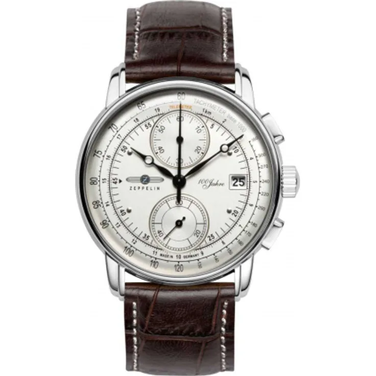 Zeppelin Serie 100 Jahre ED.1 Herren Chronograph 8670 1 Lederband 42 mm