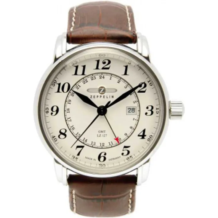 Zeppelin 7642 5 LZ127 Graf Zeppelin Fliegeruhr Lederband 42 mm