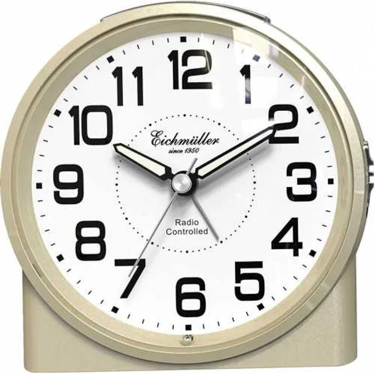 Eichmüller Funkwecker goldfarben 9890 10 sehr gut ablesbar